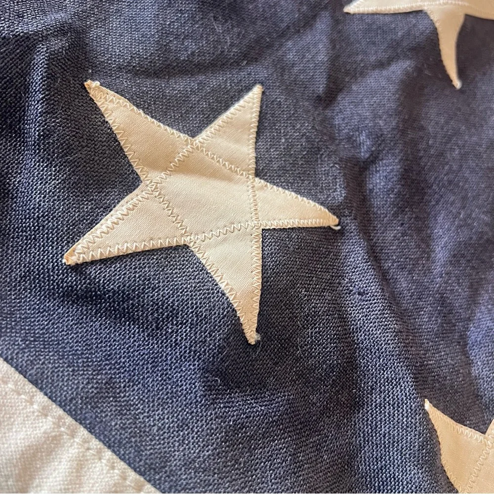 VTG XL 48 Stars American Flag Hand Stitched Stars Cotton 113.5x53.5” - Picture 2 of 16